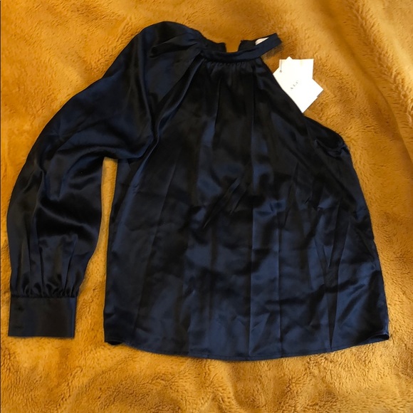 A.L.C. Tops - A.L.C. One Shoulder Long Sleeve Silk Top SZ 4